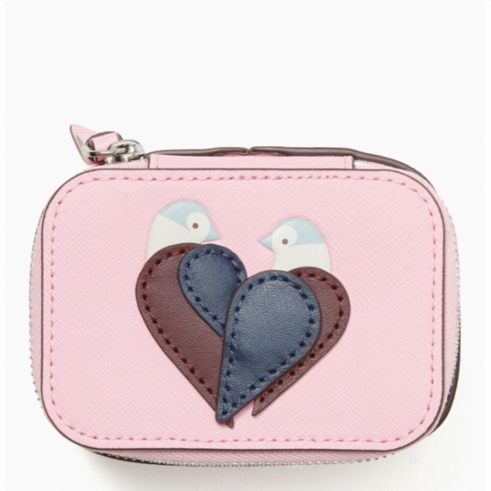 Kate Spade Love birds jewelry holder pink box
